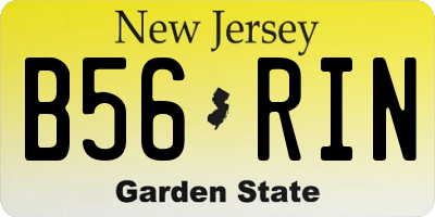 NJ license plate B56RIN
