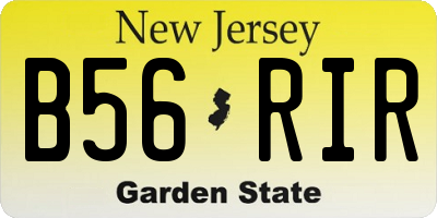 NJ license plate B56RIR