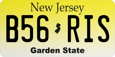 NJ license plate B56RIS