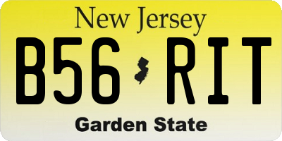 NJ license plate B56RIT