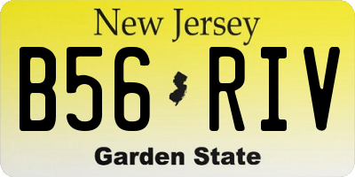 NJ license plate B56RIV