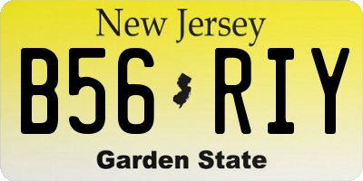 NJ license plate B56RIY