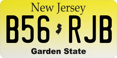 NJ license plate B56RJB