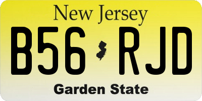 NJ license plate B56RJD