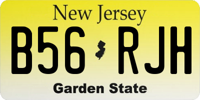 NJ license plate B56RJH