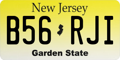 NJ license plate B56RJI