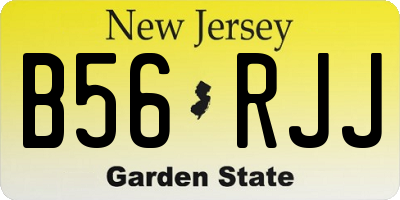 NJ license plate B56RJJ