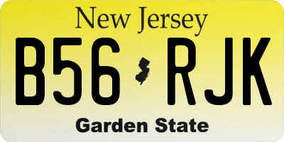 NJ license plate B56RJK