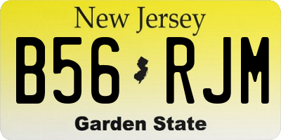 NJ license plate B56RJM