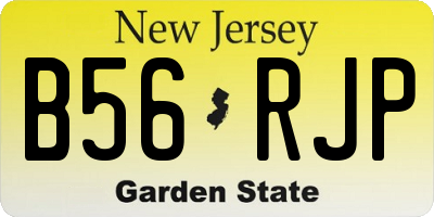 NJ license plate B56RJP