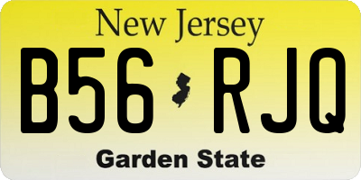 NJ license plate B56RJQ