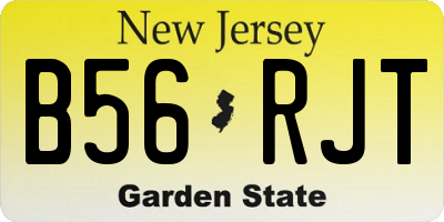 NJ license plate B56RJT