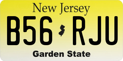 NJ license plate B56RJU