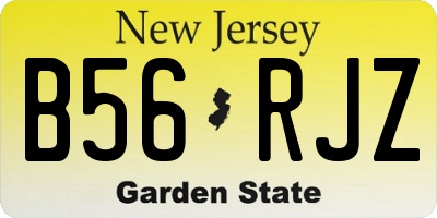 NJ license plate B56RJZ