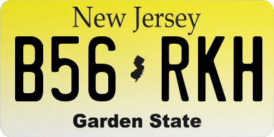 NJ license plate B56RKH