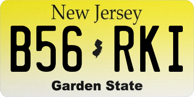 NJ license plate B56RKI