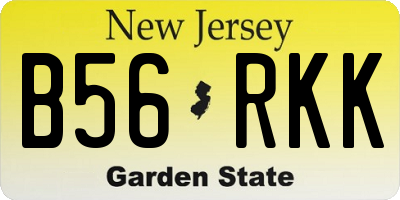 NJ license plate B56RKK