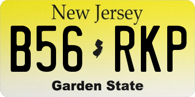 NJ license plate B56RKP