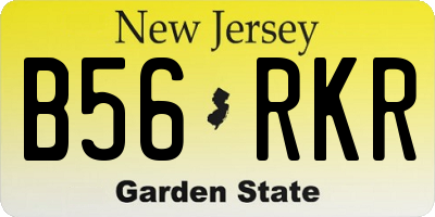 NJ license plate B56RKR
