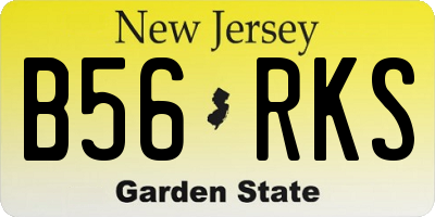 NJ license plate B56RKS