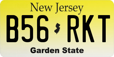 NJ license plate B56RKT