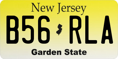 NJ license plate B56RLA