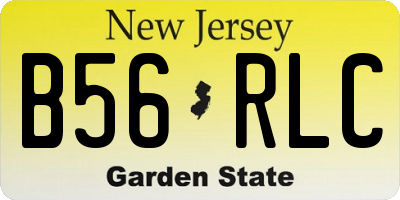 NJ license plate B56RLC