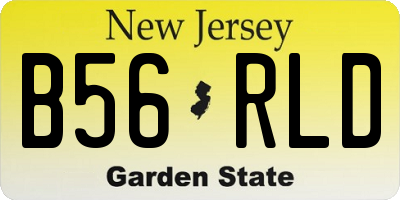 NJ license plate B56RLD