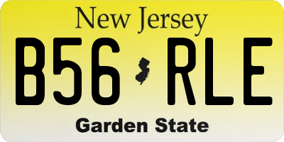 NJ license plate B56RLE