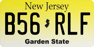 NJ license plate B56RLF