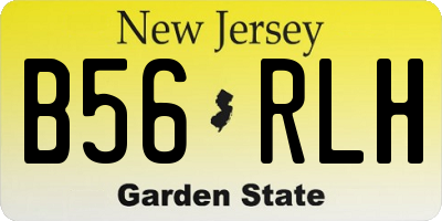 NJ license plate B56RLH