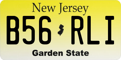 NJ license plate B56RLI