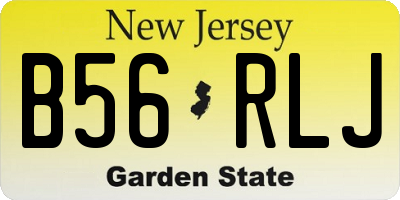 NJ license plate B56RLJ