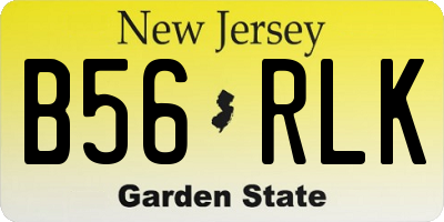 NJ license plate B56RLK