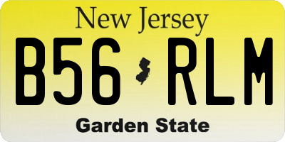 NJ license plate B56RLM