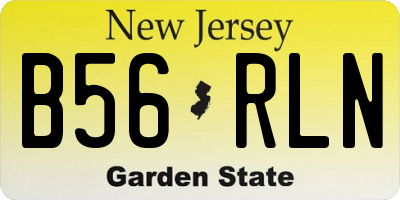 NJ license plate B56RLN