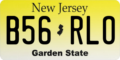 NJ license plate B56RLO