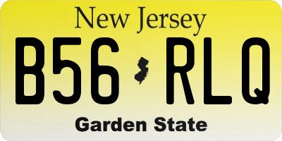 NJ license plate B56RLQ