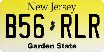 NJ license plate B56RLR