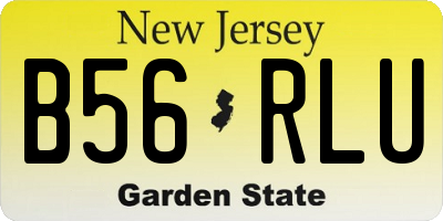 NJ license plate B56RLU