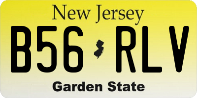 NJ license plate B56RLV