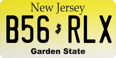 NJ license plate B56RLX
