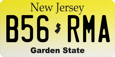 NJ license plate B56RMA