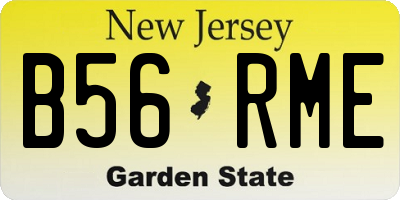 NJ license plate B56RME