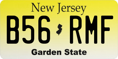 NJ license plate B56RMF