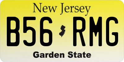 NJ license plate B56RMG