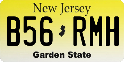 NJ license plate B56RMH