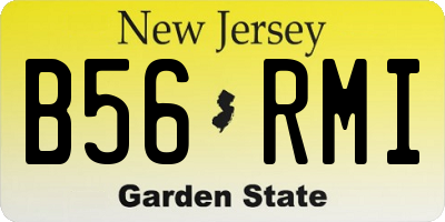 NJ license plate B56RMI