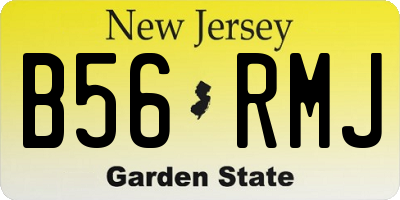 NJ license plate B56RMJ