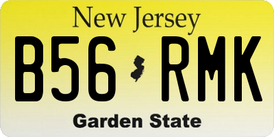NJ license plate B56RMK